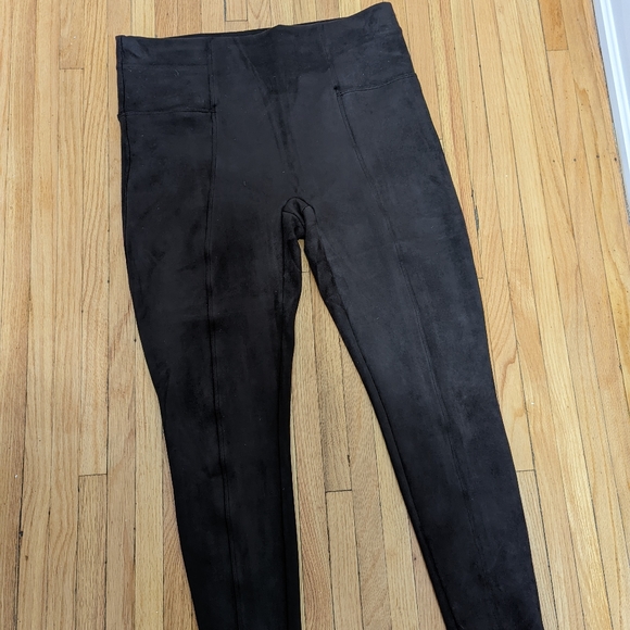 SPANX brown faux suede leggings - Picture 2 of 5
